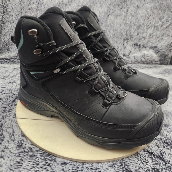 Salomon Shoes - Salomon X Ultra Mid Winter CS WP Boots Women's Size 7.5 Black Waterproof Hiking